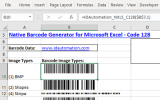 Excel Code 128 Barcode Generator screenshot