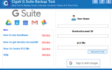 Cigati G Suite Backup Tool screenshot