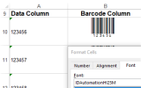 Interleaved 2 of 5 ITF Barcode Fonts screenshot