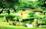 Sathya Sai Baba enjoying garden view screenshot
