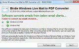 Birdie Windows Live Mail to PDF Converter screenshot