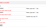 PHP DataValidator screenshot
