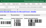 Excel GS1 DataBar Barcode Generator screenshot