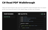 C# Read PDF screenshot