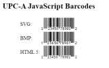 JavaScript UPC EAN Generator screenshot