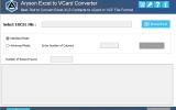 Aryson Excel to vCard Converter Tool screenshot